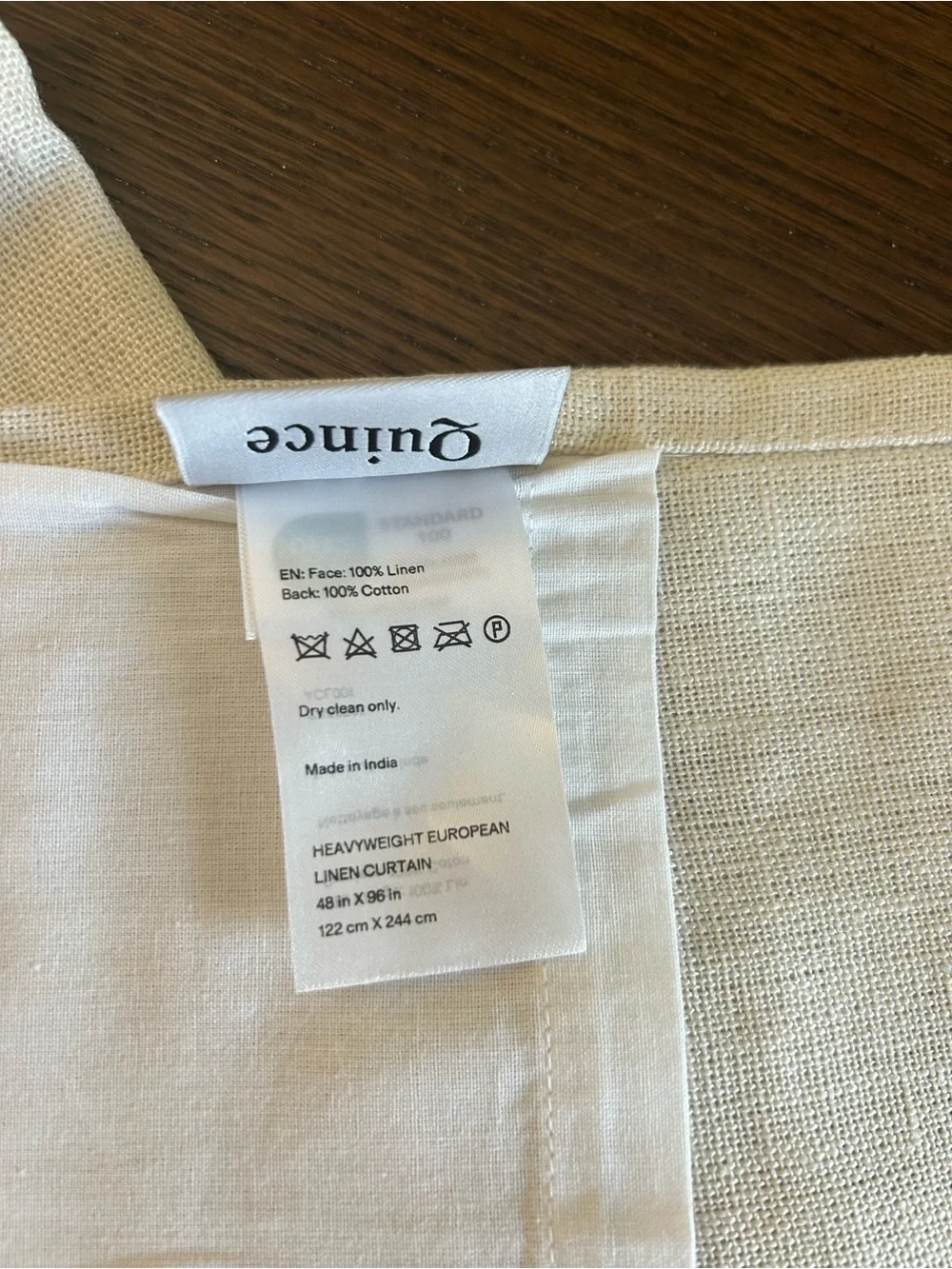 Quince White heavyweight European Linen Curtain Panel. Brand new!